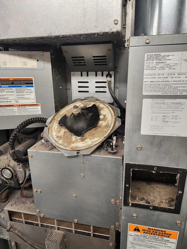 Commercial dryer internal maintenance